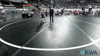 37 lbs Semifinal - Titus Jauregui, Tonkawa Takedown Club vs Wenston Quillin, Chickasha Wrestling
