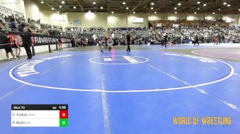 70 lbs Final - Cruz Evans, COWA vs Paxton Bylin, Mat Demon Wrestling Club