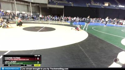 49 lbs Champ. Round 1 - Cooper Tutino, Cle Elum Mat Miners Wrestling Club vs Levi Launit, Mat Demon Wrestling Club