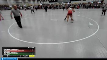 170 lbs Champ. Round 2 - Piper Zatechka, Nebraska vs Sienna Martinez, Blue Valley Southwest High School Wrestling