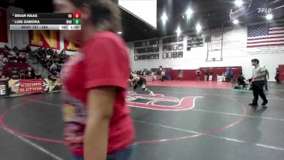 285 lbs 1st Place Match - Luis Zamora, Warren vs Brian Haas, Bell Gardens