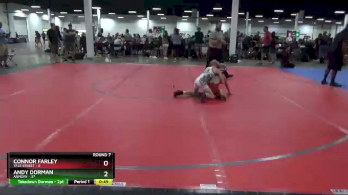 72 lbs Round 7 (10 Team) - Andy Dorman, Armory vs Connor Farley, Yale ...