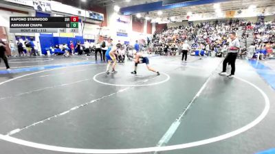 113 lbs Cons. Round 1 - Abraham Chapa, La Quinta L (La Quinta) vs Kapono Starwood, Sierra Vista