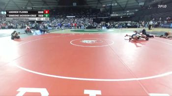 Boys 1B/2B 132 Quarterfinal - Andrew Flores, Granger vs Simeone Jackson-Cruz, Forks