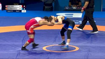 74 kg Repechage #4 - Ok Chol Han, North Korea vs Vitali Ihnatovich, UWW