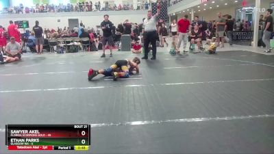 84 lbs Round 5 (10 Team) - Sawyer Akel, Florida Scorpions Gold vs Ethan Parks, Glasgow WA