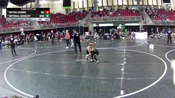 53-55 lbs 1st Place Match - Bryndal Greeley, Mullen Youth Wrestling Club vs Olyvia Combs, Fremont Wrestling Club