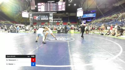 220 lbs Cons 64 #2 - Akeem Newsom, California vs Xaiden Natal, Ohio