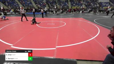 80 lbs Quarterfinal - Eban Etter, North Fork vs Zayne Benson, Gunnison Middle School