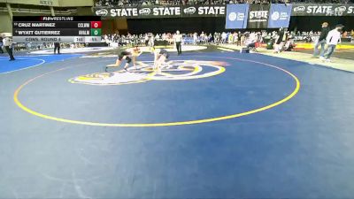 Boys 1A 113 lbs Cons. Round 4 - Wyatt Gutierrez, Naches Valley vs Cruz Martinez, Cascade (Leavenworth)