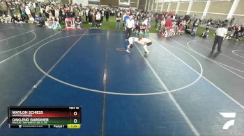 79 lbs Cons. Round 4 - OakLend Gardiner, Payson Lion Wrestling Club vs Waylon Schiess, Salmon Savages