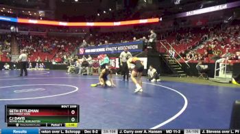 2A-120 lbs Cons. Round 3 - Seth Ettleman, Southwest Iowa vs CJ Davis, Notre Dame, Burlington