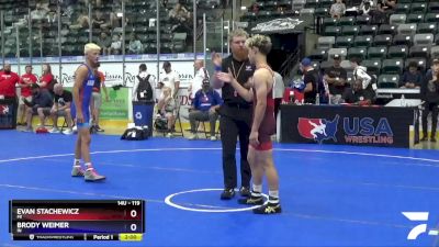 119 lbs Cons. Round 2 - Evan Stachewicz, MI vs Brody Weimer, IN