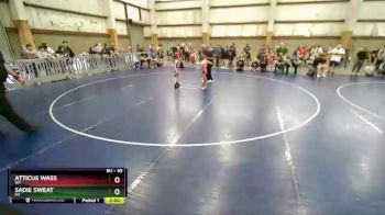 49 lbs Semifinal - Atticus Wass, WY vs Sadie Sweat, MT