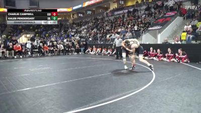 190 lbs Quarterfinal - Kaleb Pendergast, Sergeant Bluff-Luton vs Charlie Campbell, Clarion-Goldfield-Dows