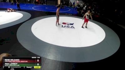 215 lbs Champ. Round 2 - Max Lomboy, Celtic Wrestling Club vs Rene Delgado, Casa Roble High School Wrestling