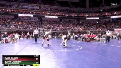 1A-138 lbs Cons. Round 2 - Dustin Van Oort, West Sioux, Hawarden vs Tyler Zimmer, Nashua-Plainfield