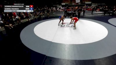 150 lbs Leonidas Marinopoulos, SCVWA - Santa Clara Valley Wrestling Association vs Gabriel Pacheco, SDIKWA - San Diego-Imperial Kids Wrestling Association