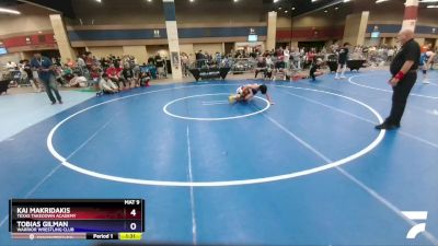 94 lbs Round 1 - Kai Makridakis, Texas Takedown Academy vs Tobias Gilman, Warrior Wrestling Club