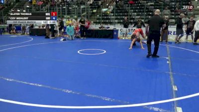 132 lbs 1st Place Match - Slater Thomas, Moyer Elite vs Coy Mehlert, Immortal Athletics Wrestling Club