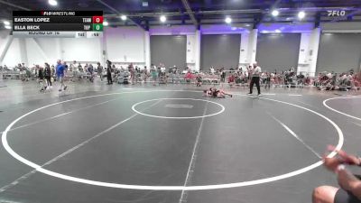 43 lbs Round Of 16 - Easton Lopez, Team Coalinga vs Ella Beck, Top Rank Hammers