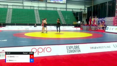 FS 57 lbs Quarterfinal - Vaughn Gandy, Cochrane Cowboys Wrestling Club vs Josh Skory, Dinos Wrestling Club