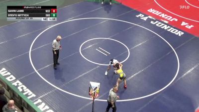 96 lbs Round Of 32 - Gavin Lamb, West Allegheny vs StevyJ Mytych, Saucon Valley