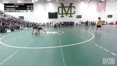 157 lbs Cons. Round 1 - Alexander Lee, Alhambra vs Juan Gallo, Cabrillo/Long Beach