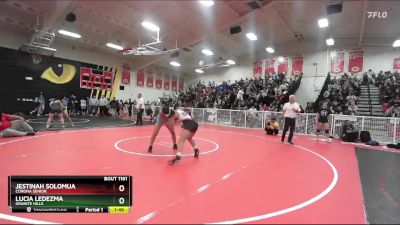 145 lbs Semifinal - Jestinah Solomua, Corona Senior vs Lucia Ledezma, Granite Hills