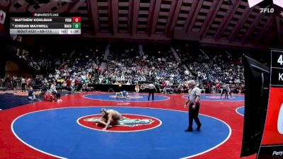 4A-113 lbs Quarterfinal - Matthew Kohlman, Perry vs Jordan Maxwell, Ware County