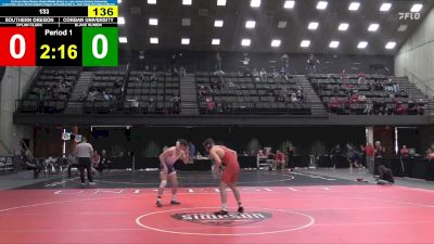 133 lbs Semifinal - Blake Runion, Corban University vs Dylan Clark, Southern Oregon