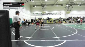 157 lbs Cons. Round 2 - Vicente Tizoc, Victor Valley vs Jose Lira, Santa Ana