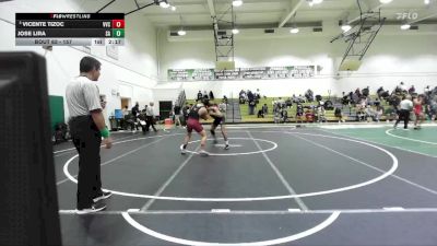 157 lbs Cons. Round 2 - Vicente Tizoc, Victor Valley vs Jose Lira, Santa Ana
