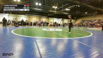 58-62 lbs Rr Rnd 2 - Jolene Chuculate, HURRICANE WRESTLING ACADEMY vs Bryton Mason, Cowboy Wrestling Club