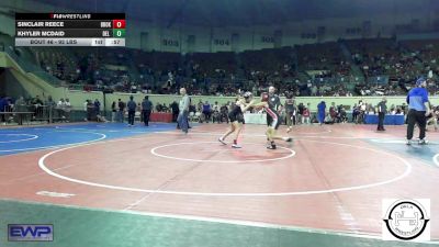 92 lbs Consi Of 8 #2 - Sinclair Reece, Broken Arrow Girls Junior High vs Khyler McDaid, Del City JH