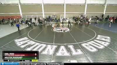 86 lbs Quarterfinal - Abel Reed, Southern Idaho Training Center vs Weston Shamhart, Klamath Basin Warriors WC