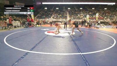 4A-138 lbs Quarterfinal - Andrew Gonzales, Central vs Caisen Miserany, Star Valley