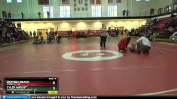 220 lbs Semifinals (8 Team) - Brayden Hearn, Laurel H S vs Tyler August, Delaware Military Academy