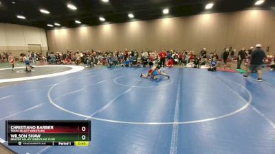 84-85 lbs Round 2 - Wilson Shaw, Brazos Valley Wrestling Club vs Christiano Barber, Texas Select Wrestling