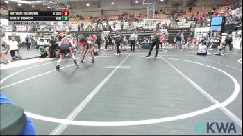 73-76 lbs Rr Rnd 4 - Kayden Herlong, Del City Little League Wrestling vs Millie Bishop, Redskins Wrestling Club