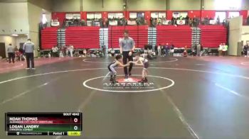 45 lbs Cons. Round 5 - Logan Landry, I`MMORTAL KOMBAT vs Noah Thomas, Alexander City Youth Wrestling