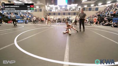 52 lbs Consi Of 16 #2 - Rusty Whitefield, Tonkawa Takedown Club vs Asher Royal, Hinton Takedown Club