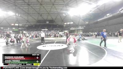 53-57 lbs Semifinal - Amora Mendez, Thunder Mountain Wrestling Club vs Madison Huguenin, Basement Boys Wrestling Club