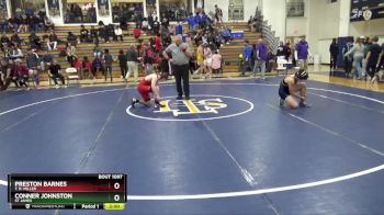 146 lbs Quarterfinal - Preston Barnes, T. R. Miller vs Conner Johnston, St James