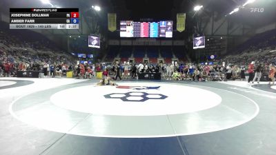140 lbs Cons. Rd Of 64 - Josephine Dollman, PA vs Amber Farr, CA