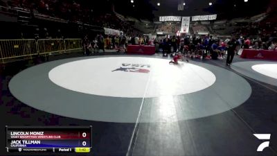 56 lbs Champ. Round 1 - Lincoln Moniz, Vasky BrosPitman Wrestling Club vs Jack Tillman, California