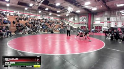 190 lbs Semifinal - Sophia Clark, Liberty vs Jade Seitz, San Dimas