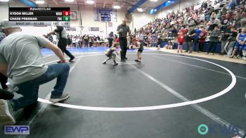 40 lbs Quarterfinal - Kyson Miller, Wagoner Takedown Club vs Chase Freeman, Tahlequah Wrestling Club