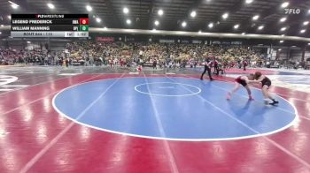 110 lbs Quarterfinal - William Manning, Huntley Project (Worden) vs Legend Frederick, Heartland Wrestling Academy