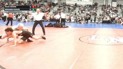 132 lbs Quarterfinal - Isaac Moore, AZ vs Benjamin Kohler, UT